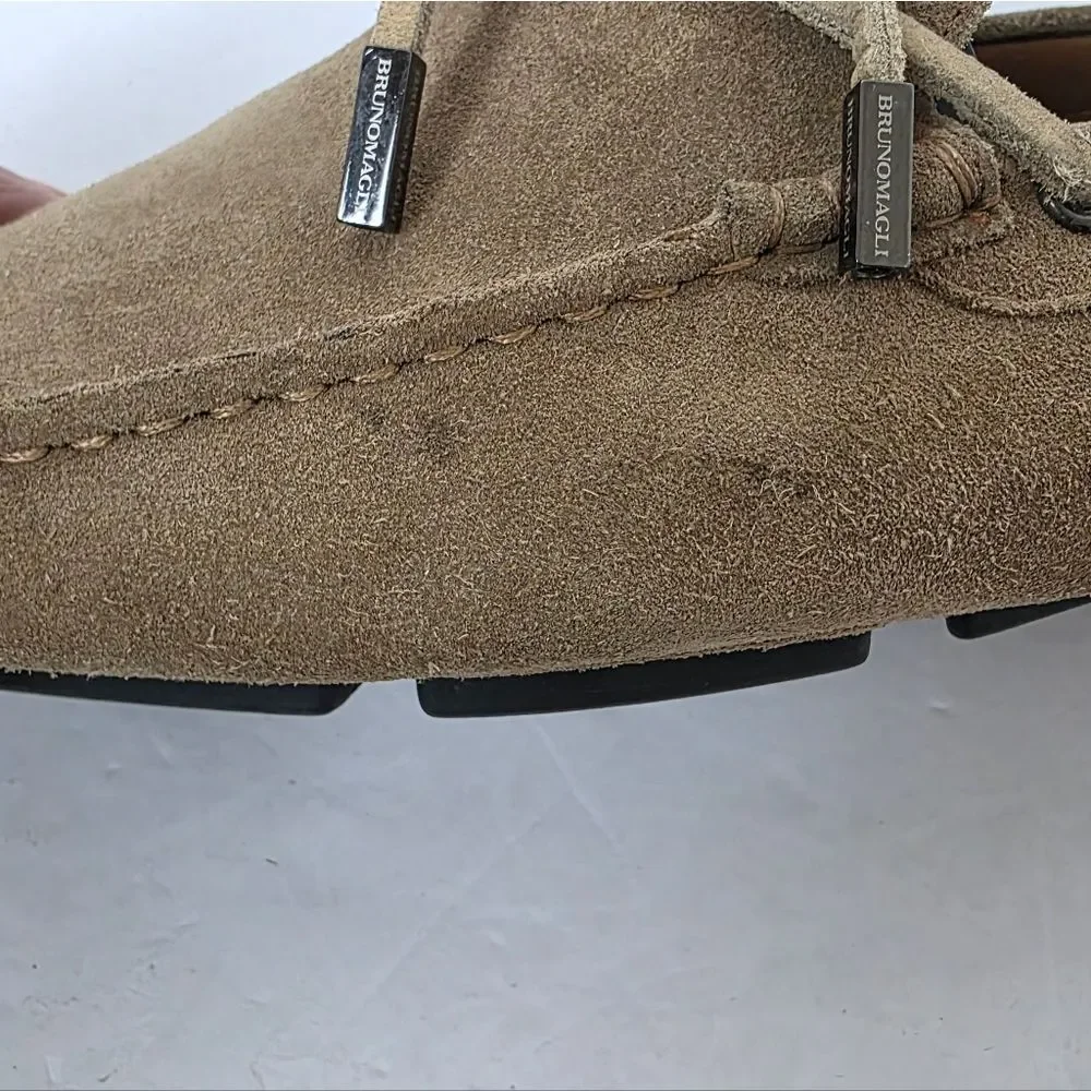 Bruno Magli Morotta Slip On Loafers Suede Mens Sand Size 10.5
